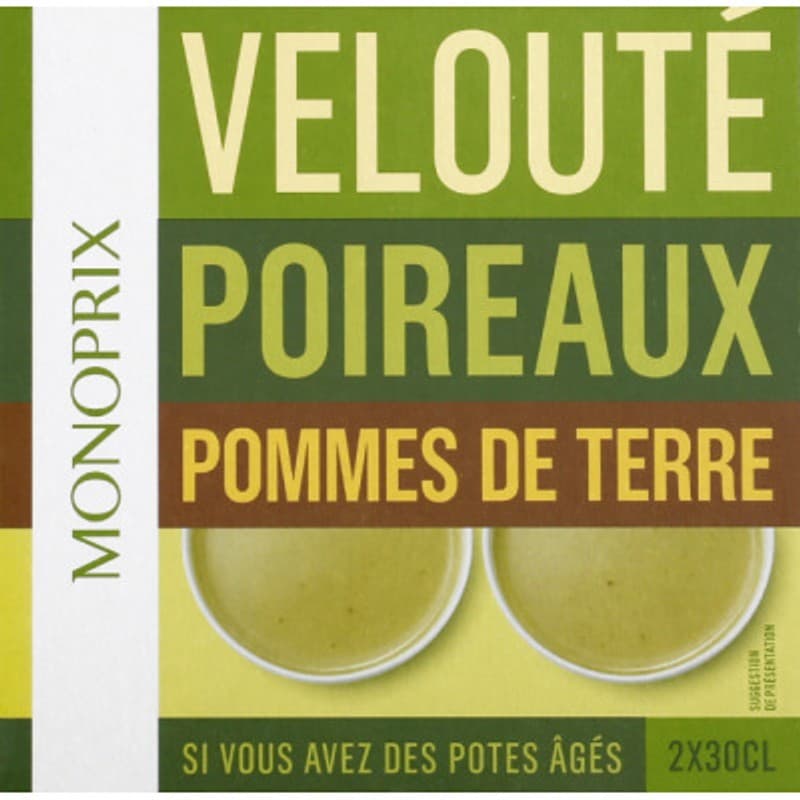 Monoprix Velouté De Poireaux Et Pommes De Terre 2x30cl