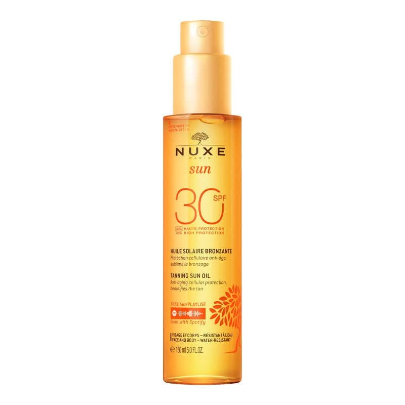 [Para] Nuxe Sun Huile Bronzante Solaire Visage et Corps SPF30 150ml