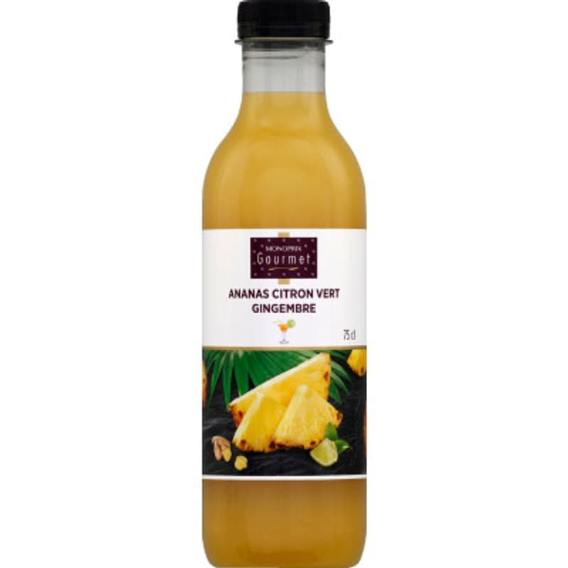 Monoprix Gourmet Jus ananas citron gingembre 75cl