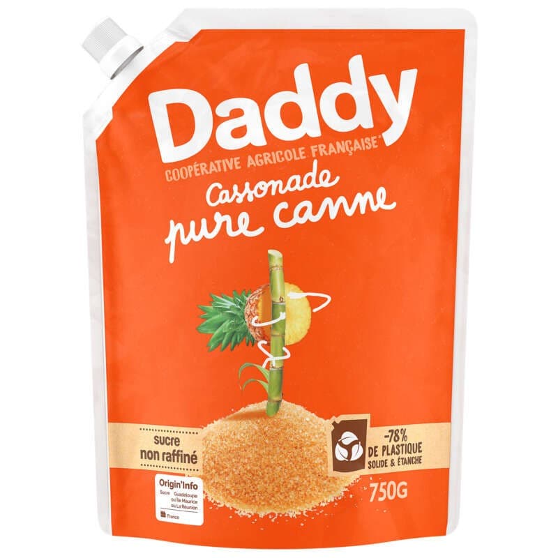 Daddy Cassonade Pure Canne La Poche Kraft 750g