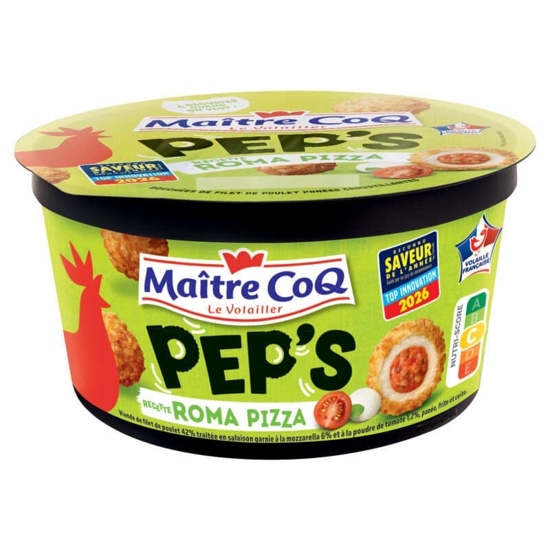 Maître Coq Peps Boulette de Poulet pané Fourré à la Tomate & Mozzarella 380g