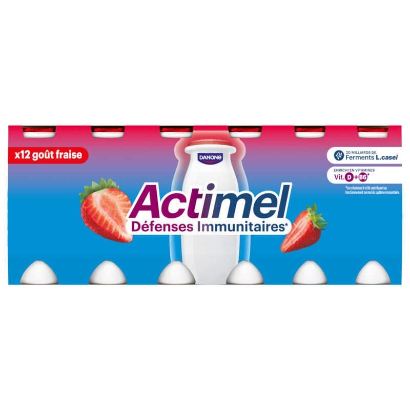 Actimel Yaourt à boire fraise 12x100g