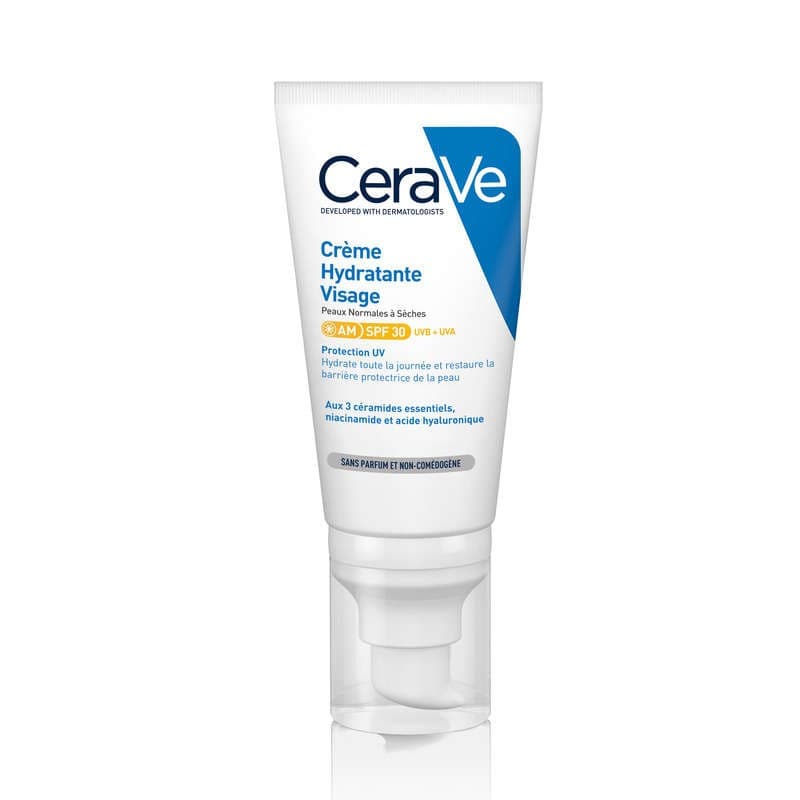 [Para] CeraVe Crème Hydratante Visage AM SPF30 Peaux Normales à Sèches 52ml