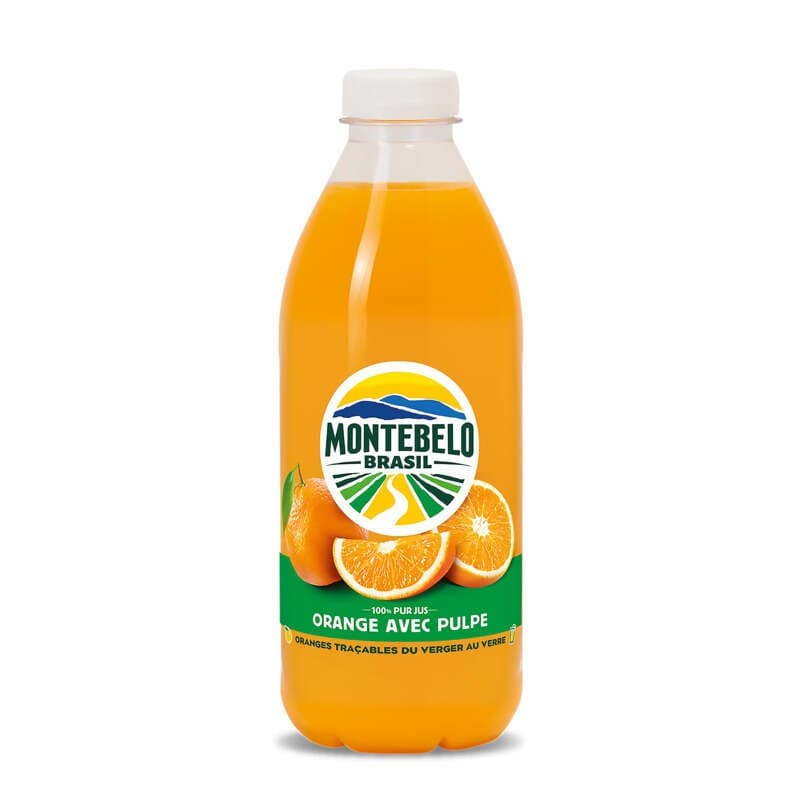Montebelo Brasil Pur jus orange avec pulpe 1L