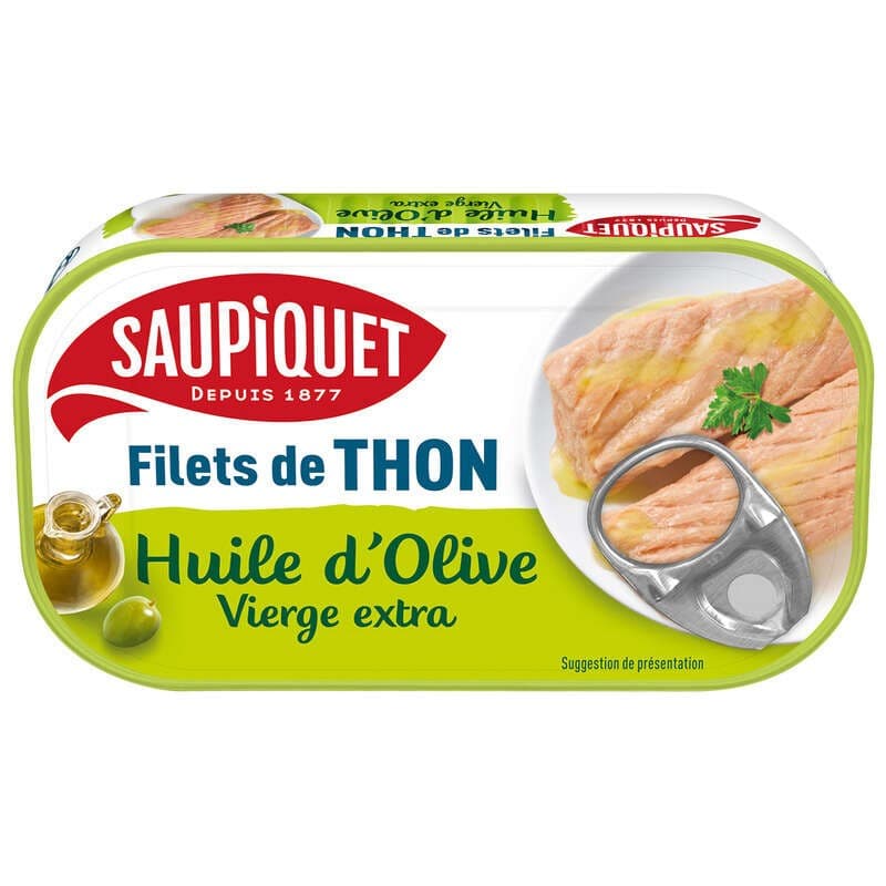Saupiquet Filets de Thon à L'huile d'Olive Vierge Extra 81g
