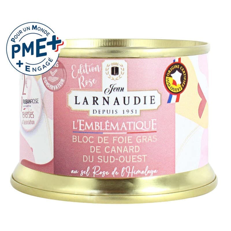 Jean Larnaudie "l'emblématique" Bloc de foie gras de canard sud-ouest Igp 150g
