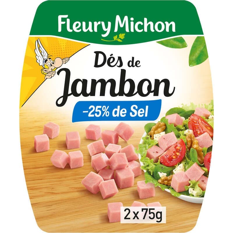 Fleury Michon Dés De Jambon -25% De Sel 2x75g