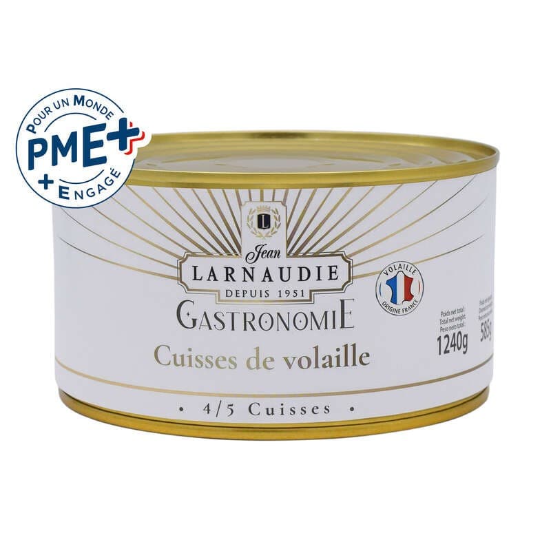 Jean Larnaudie gastronomie cuisses de volaille boîte 4/5 1240g