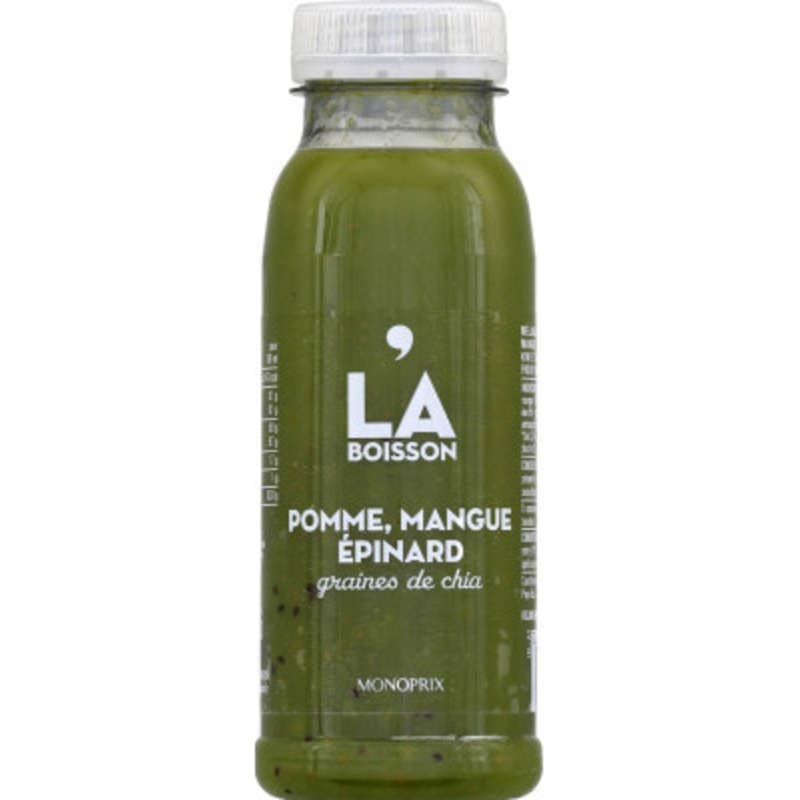 Monoprix La Boisson Pomme & mangue Épinard et graines de chia 25cl
