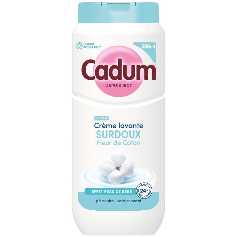 Cadum Doux Crème lavante surdoux Fleur de coton 500ml