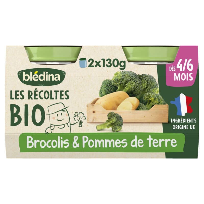 Blédina Brocoli et Pommes de Terre, Bio 2x130g