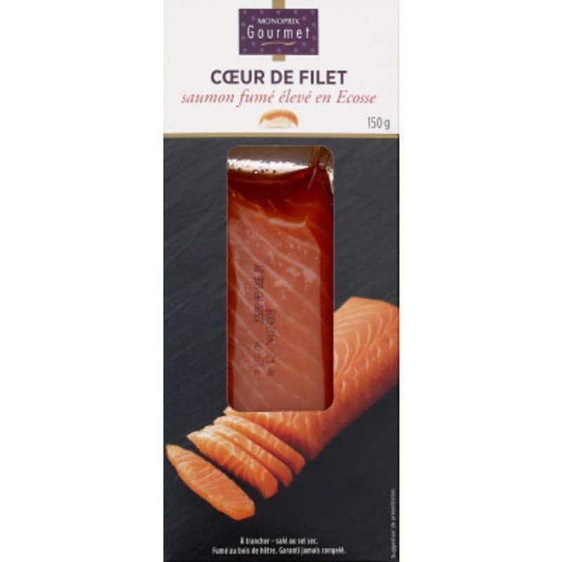 Monoprix Gourmet Cœur de Filet de Saumon Fumé 150g