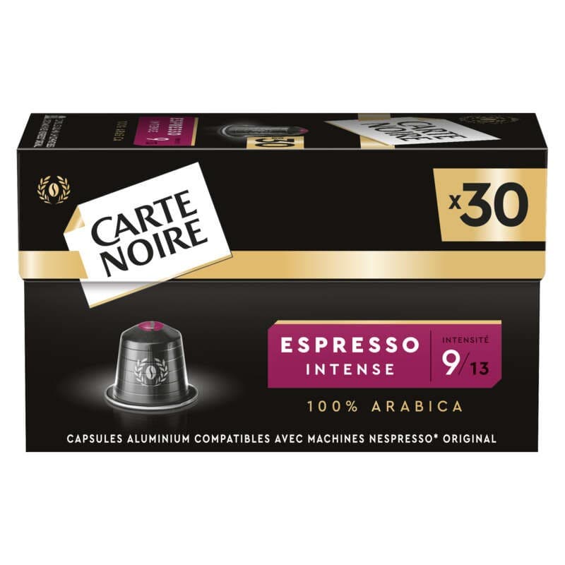 Carte Noire 30 capsules alu espresso intense n°9 - 165g