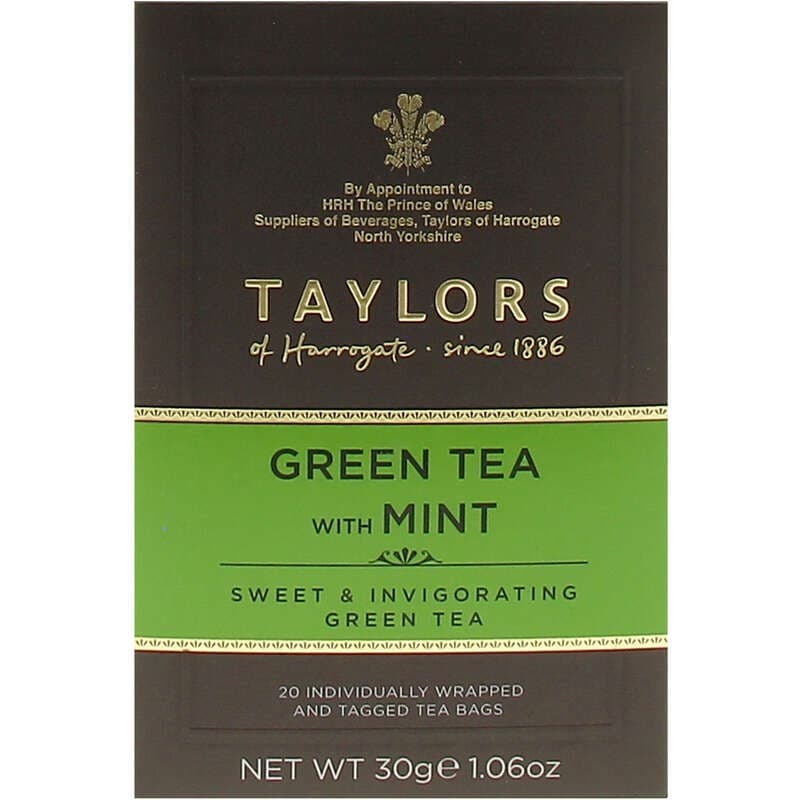 Taylors of harrogate Sachets Thé vert menthe poivrée x20 30g