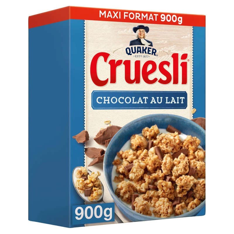 Quaker Cruesli Céréales Chocolat au Lait 900g
