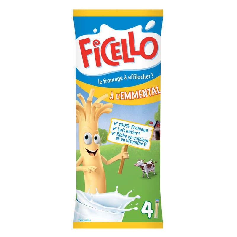 Ficello Bâtonnets à l'Emmental 20% de matières grasses 4x21g