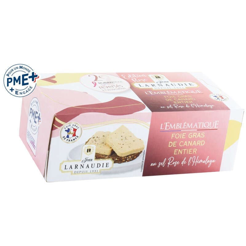 Jean Larnaudie "l'emblematique Edition rose" Foie gras de canard entier lingot 180g