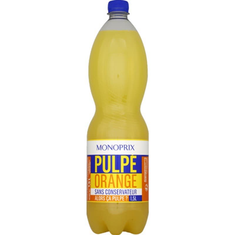 Monoprix Boisson gazeuse Pulpé orange 1,5L