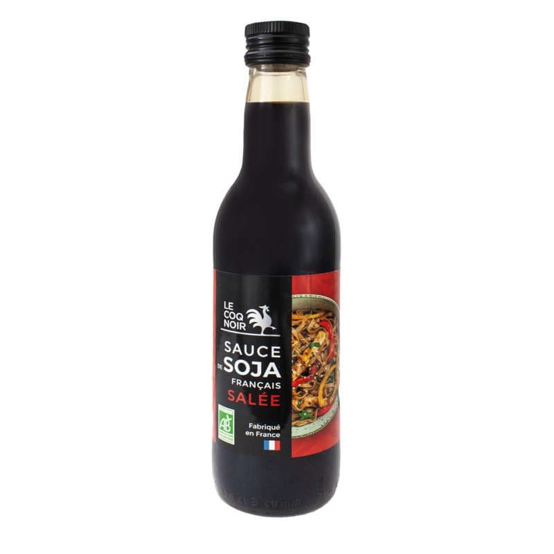 Le Coq Noir Sauce Soja Français - Salée Bio 375ml