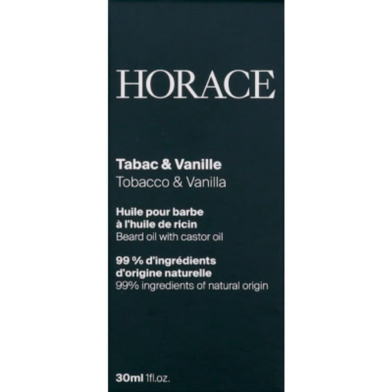Horace Huile Pour Barbe Tabac Et Vanille 30ml