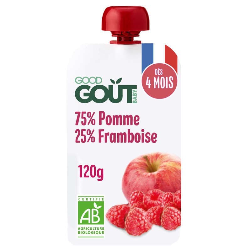 Good Goût Gourde Pomme Framboise Dès 4 Mois Bio 120g