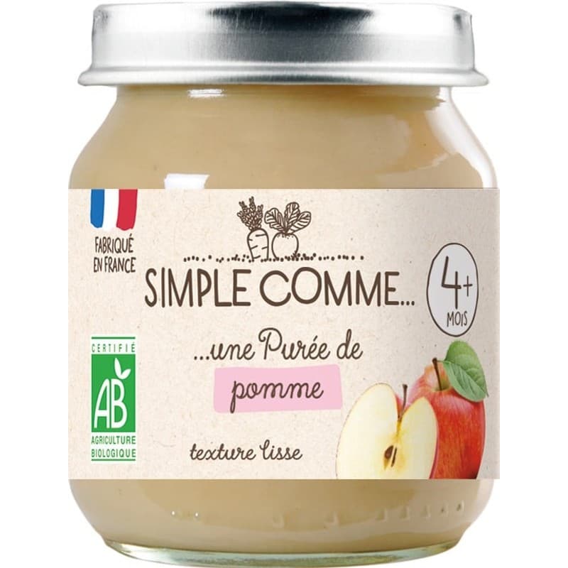 Simple Comme...Purée de Pomme Dès 4 Mois 125g