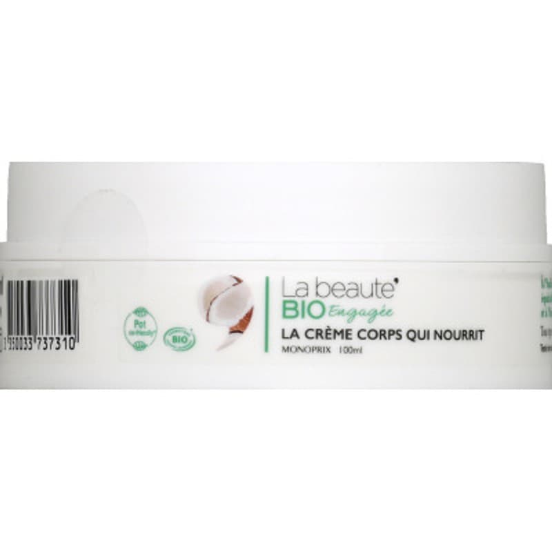 Monoprix La Beauté Bio Engagée La Crème Corps Qui Nourrit 100ml