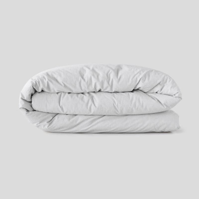 Monoprix Maison Housse De Couette 220X240Cm, Rayé Blanc Et Noir, Coton Bio