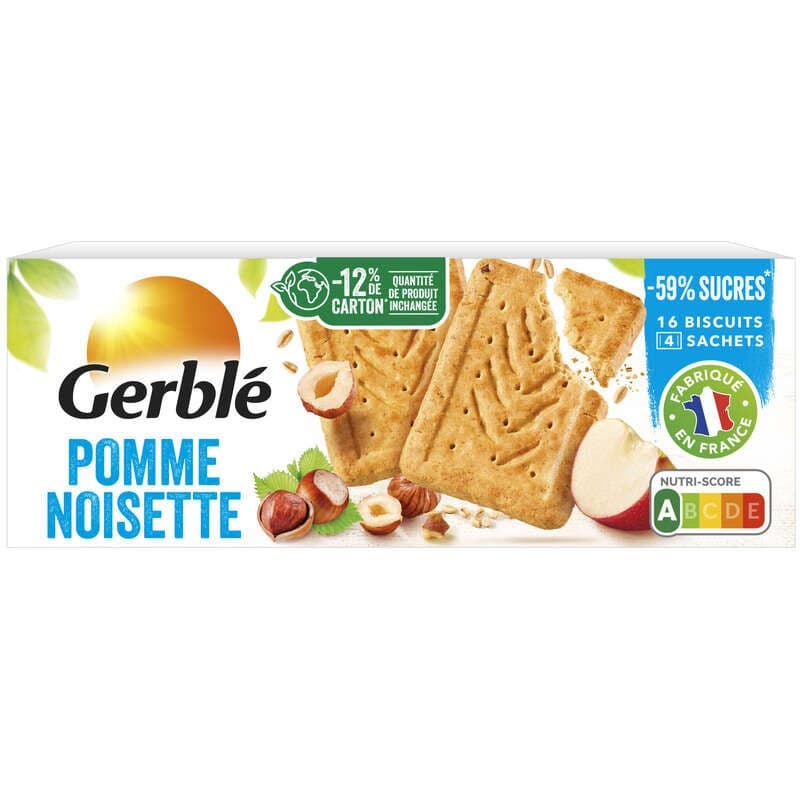 Gerblé Biscuit pomme noisette 230g