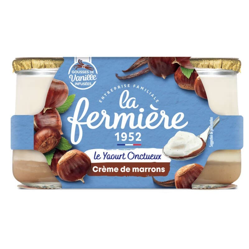 La Fermière Yaourt Brassé Crème De Marrons 2x160g