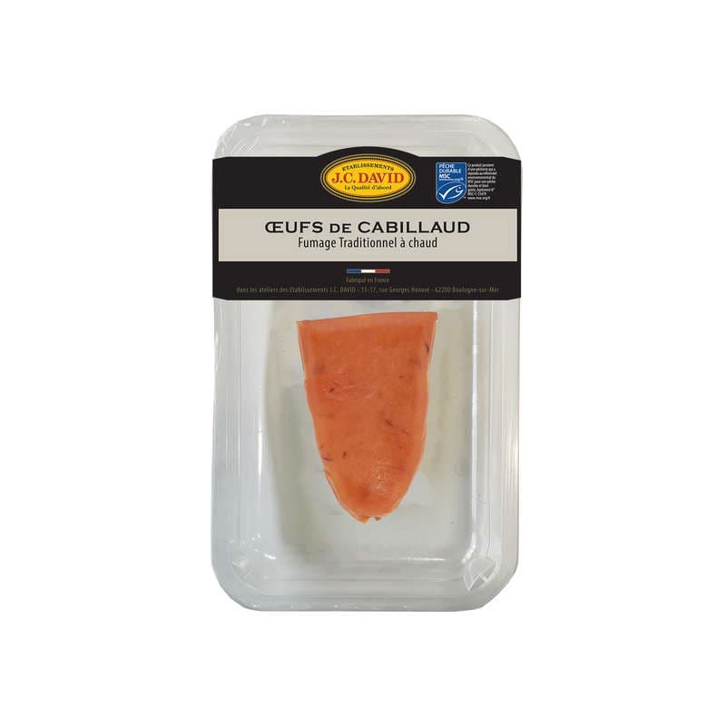 J.C David Œufs De Cabillaud Fumage Traditionnel 130g