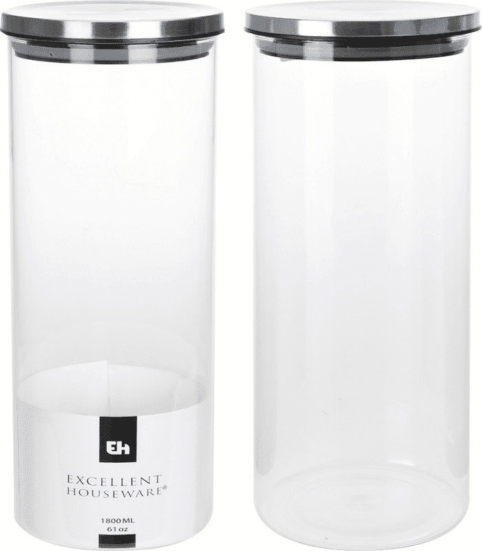 Bocal de conservation en verre avec couvercle 1800 ml
