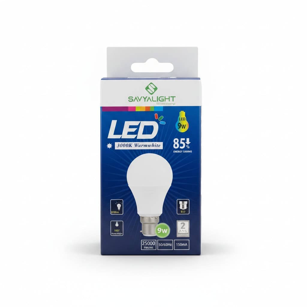 Lampe Led Gls B22 240v A60-9w 3000k