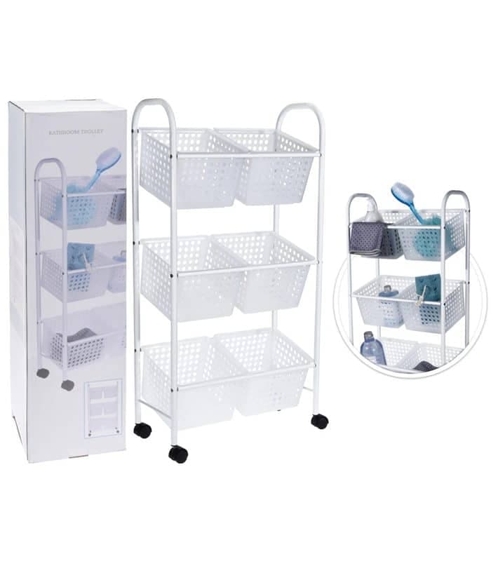 Chariot Pour Salle De Bain Avec 6 Paniers