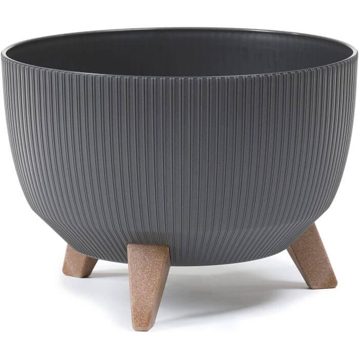 Pot De Fleur Sur Pied Roma Ecologique Recycle Diametre 40Cm Jumper Couleur Gris