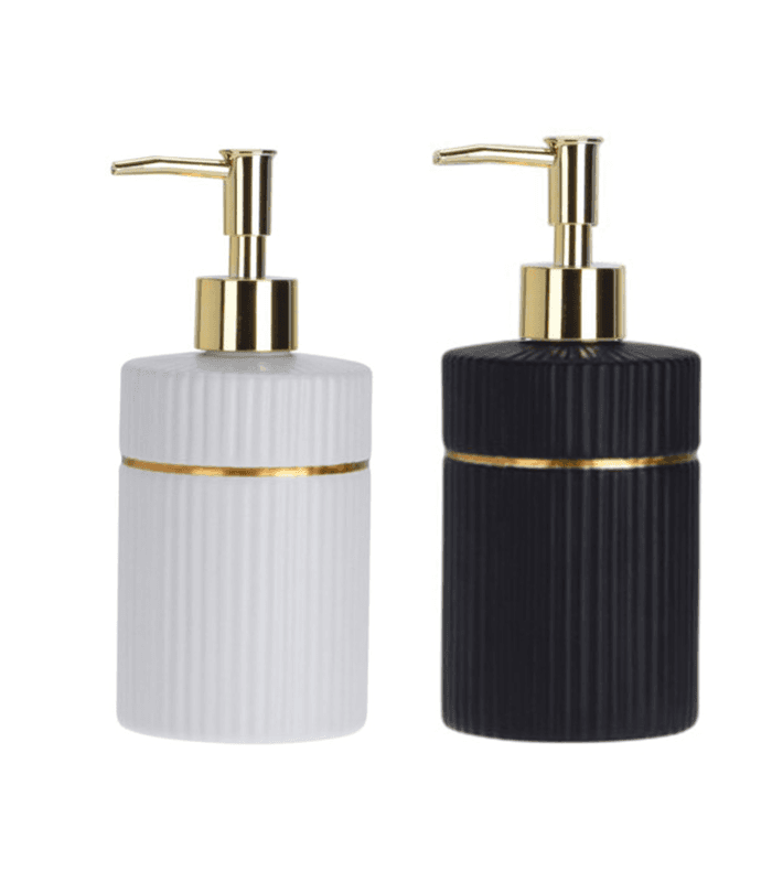 Distributeur De Savon Blanc/Noir/Doré