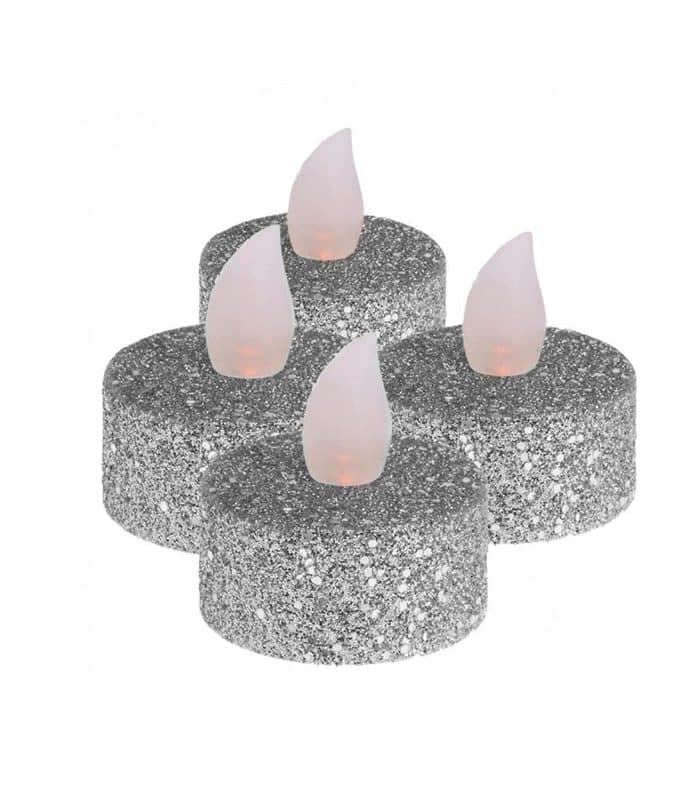 Tealight Led 4Pcs Silver