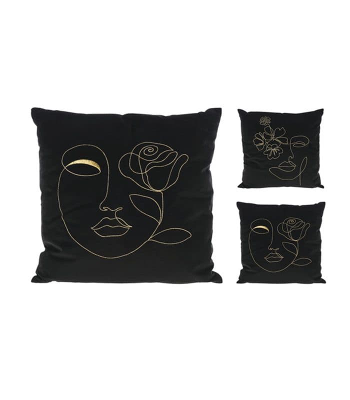 Coussin décoratif imprimé en velour