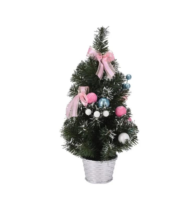 Sapin De Noël Artificiel Avec Neige Et Décorations 40 Cm