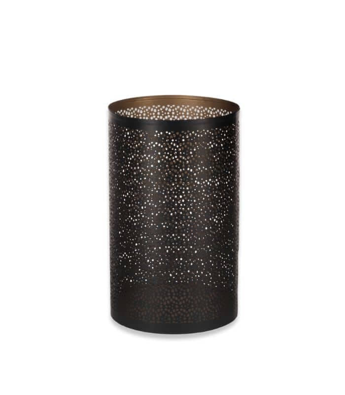 Lanterne en acier Noir 25×15 cm