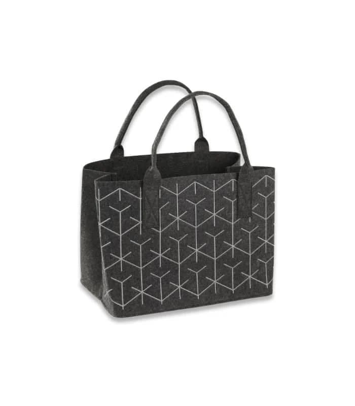 Sac tomisato 40x26x30 cm Noir motif des lignes blanches