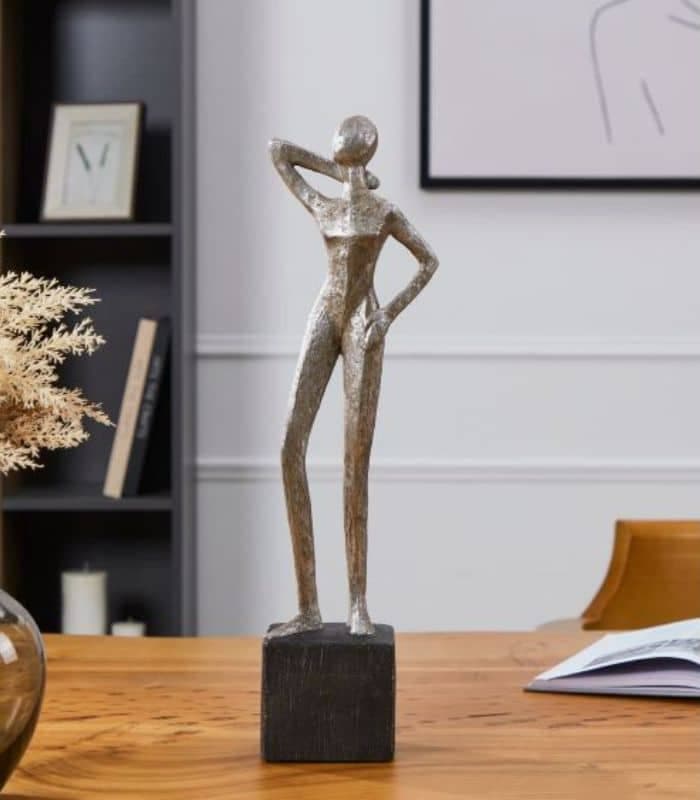 Objet décoratif à poser gris 44x13x8 cm