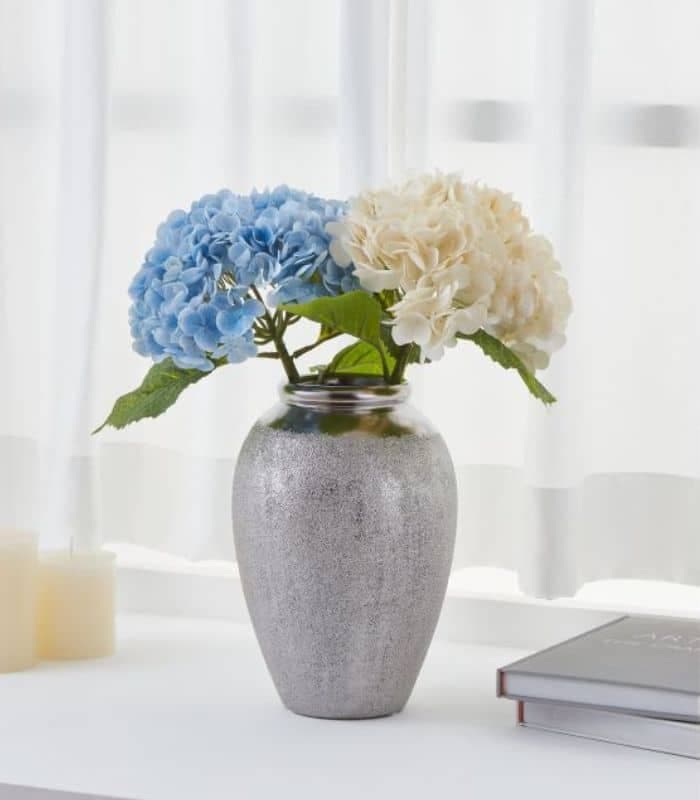 Vase en céramique argent 25×16 cm