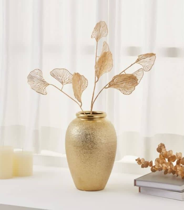 Vase en céramique or 25×16 cm