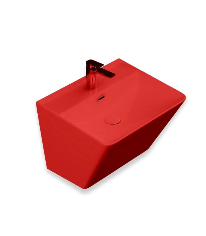 Lavabo Monobloc Rouge Quartz 51X40X35,5Cm