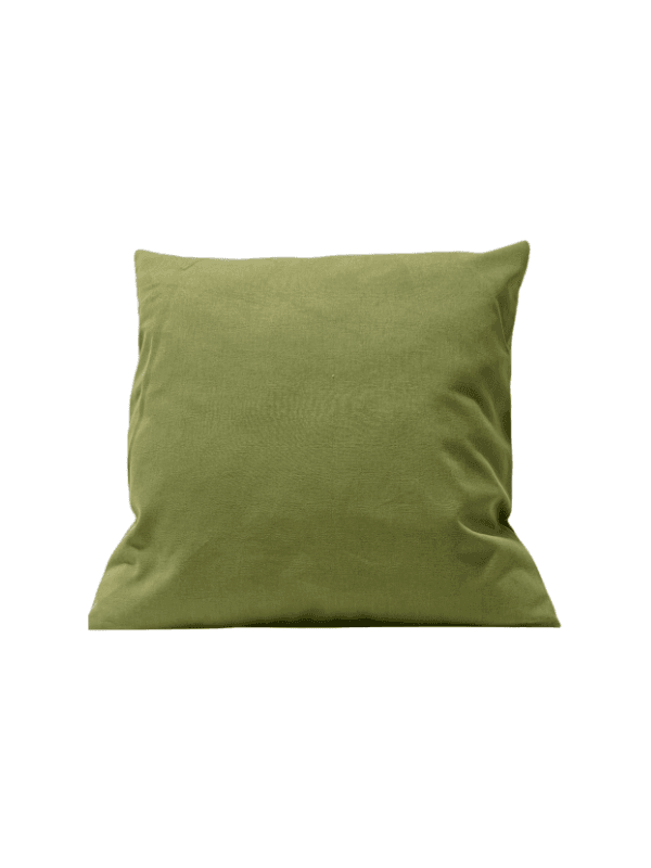 Coussin rempli de fibre vert olive 45 x 45 cm