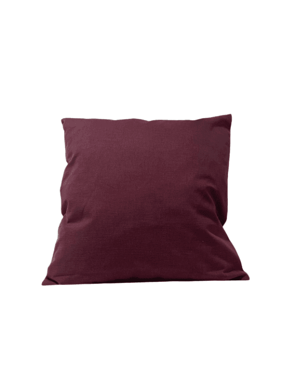 Coussin rempli de fibre bordeaux 45 x 45 cm
