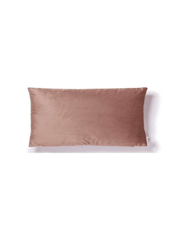 Coussin rempli de fibre beige rosé 30 x 50 cm