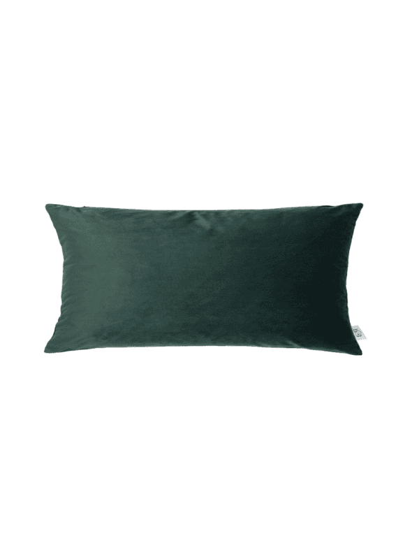 Coussin rempli de fibre vert sapin 30×50 cm