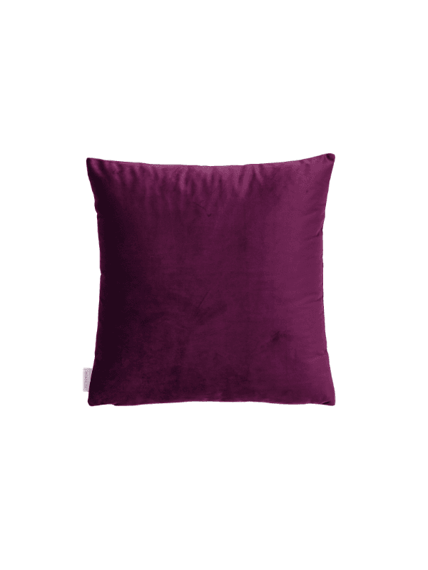 Coussin rempli de fibre violet aubergine 45x45cm